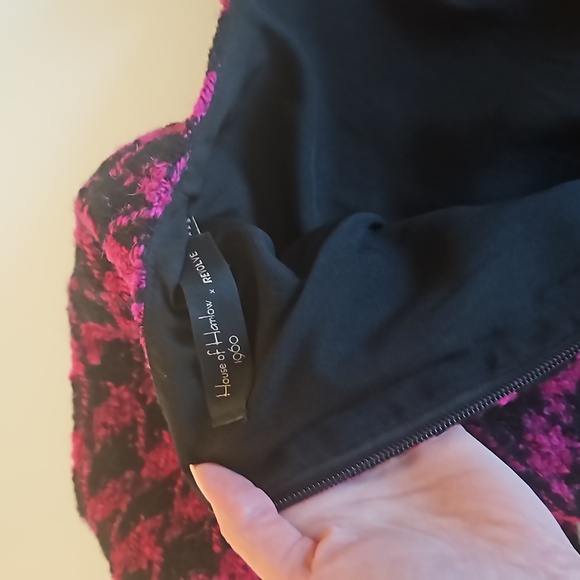 House of Harlow Tweed Dress, Pink and Black,  XXS - Picture 3 of 4